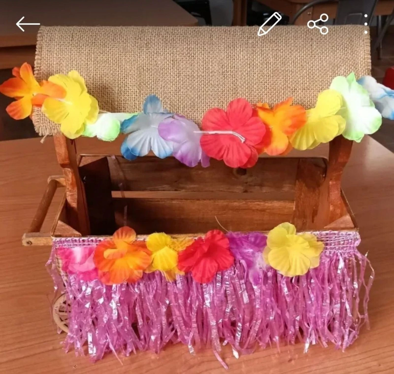 Carrito hawaiano decorativo